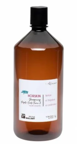 New Horskin Shampooing Liquide Concentré Argile Verte Force 3 Shampoings Pour Chevaux