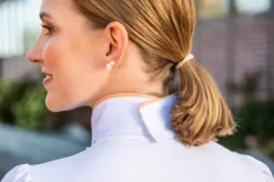 Lavallière satinée abby rosegold - - strass Femme Tenue De Concours Femme·Plastrons|Les Accessoires De Concours·Plastrons D'équitation