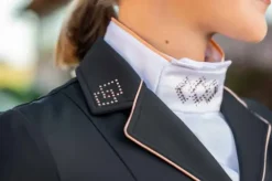 Lavallière satinée abby rosegold - - strass Femme Tenue De Concours Femme·Plastrons|Les Accessoires De Concours·Plastrons D'équitation