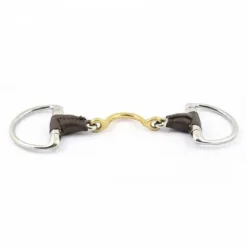 Discount Mors à olives double brisure avec passage de langue recouvert de cuir Mors Et Embouchures