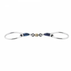 Online Mors Blue Steel double brisure avec anneaux en cuivre - Mors Et Embouchures