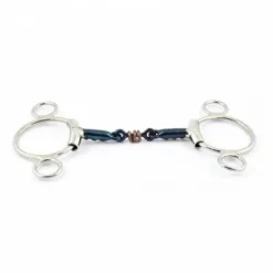 Clearance Mors Blue Steel Pessoa double brisure et incrustation cuivre - Jump'in Mors Et Embouchures