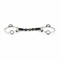 New Mors Blue Steel releveur double brisure et incrustation cuivre - Jump'in Mors Et Embouchures