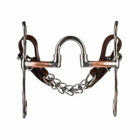 Clearance Mors correcteur cuivre avec branches courtes décorées 10mm Mors Western|Mors Et Embouchures