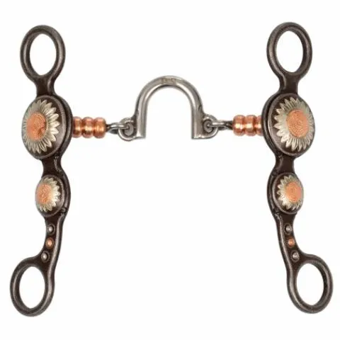 New Mors correctionnel fer forgé à décor floral - - Fer noir Mors Western|Mors Et Embouchures