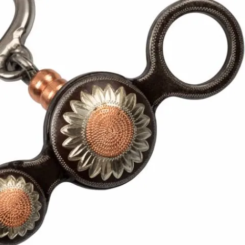 New Mors correctionnel fer forgé à décor floral - - Fer noir Mors Western|Mors Et Embouchures