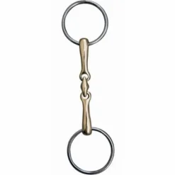 Sale Mors double brisure maillechort anneaux inox 18mm Mors Et Embouchures