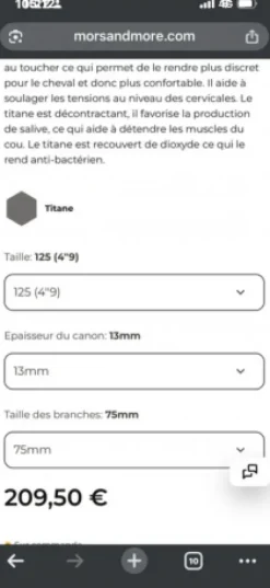 Clearance Mors pelham comfy simple brisure bomber 125 Mors Et Embouchures