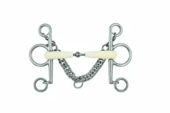 Hot Mors pelham long cheeks simple brisure - - inox et résine Mors Et Embouchures