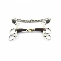 Mors Pelham petites branches double brisure recouvert de cuir Mors Et Embouchures