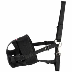 Outlet Muselière nylon noir - - Panier anti glouton Accessoires D'Écurie·Muselières Cheval