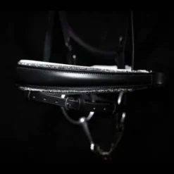 Muserolle TINY CRYSTAL ROCKS doublé blanc - Bridons Et Brides·Muserolle