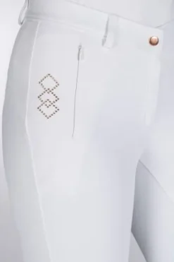 New Pantalon Alexis blanc rosegold Femme La Cavalière En Concours|La Femme En Concours