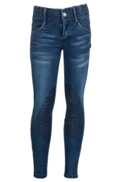 Pantalon aymee denim Enfant Tenue D'Équitation Enfant·Pantalons Enfant