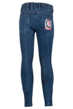 Pantalon aymee denim Enfant Tenue D'Équitation Enfant·Pantalons Enfant
