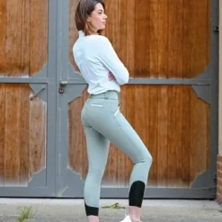 Best Pantalon d'équitation dame Sofia vert - Jump'In - SOFT TEX Femme Tenue D'Équitation Femme·Pantalons Femme