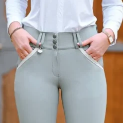 Best Pantalon d'équitation dame Sofia vert - Jump'In - SOFT TEX Femme Tenue D'Équitation Femme·Pantalons Femme