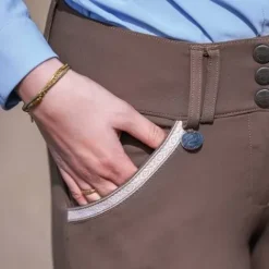 Best Pantalon d'équitation dame Sofia Grège - Jump'In - Tissu SOFT TEX Femme Tenue D'Équitation Femme·Pantalons Femme