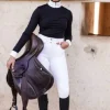 New Polo concours manches longues Venusia noir Femme La Cavalière En Concours|La Femme En Concours