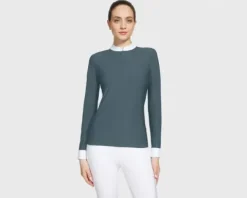 New Polo concours Ysee manches longues ss24 Femme La Cavalière En Concours|La Femme En Concours