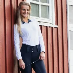 Sale Polo de concours blanc Femme La Cavalière En Concours|La Femme En Concours