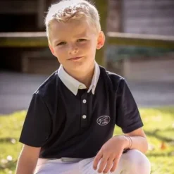 Online Polo de concours blanc manches courtes - Gaston - Jump'in Enfant Les Jeunes En Concours|Les Enfants En Concours