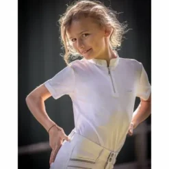 Hot Polo de concours blanc manches courtes - Charlie Enfant Les Jeunes En Concours|Les Enfants En Concours