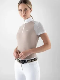 Outlet Polo de concours CALID manches courtes - - Confort et élégance Femme La Cavalière En Concours|La Femme En Concours