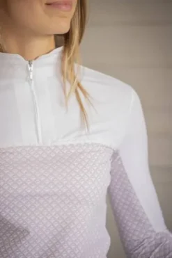 Discount Polo de concours Debbie mesh manches longues - Femme La Cavalière En Concours|La Femme En Concours