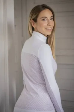Discount Polo de concours Debbie mesh manches longues - Femme La Cavalière En Concours|La Femme En Concours