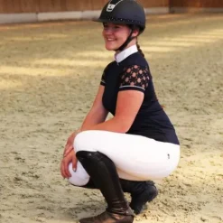 Outlet Polo de concours femme - Celeste  - Femme La Cavalière En Concours|La Femme En Concours