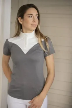 Hot Polo de concours Las Honey - - manches courtes Femme La Cavalière En Concours|La Femme En Concours