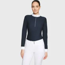 Best Polo de concours manches longues Aloise FW25 - - Tissu respirant Femme La Cavalière En Concours|La Femme En Concours