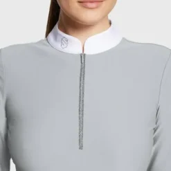 Best Polo de concours manches longues Aloise FW25 - - Tissu respirant Femme La Cavalière En Concours|La Femme En Concours