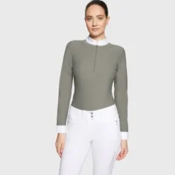Best Polo de concours manches longues Aloise FW25 - - Tissu respirant Femme La Cavalière En Concours|La Femme En Concours