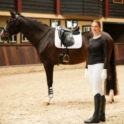 Polo de concours manches longues Senah - Tissu extensible Femme La Cavalière En Concours|La Femme En Concours