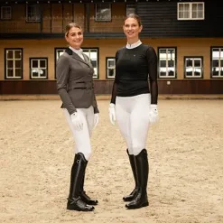 Polo de concours manches longues Senah - Tissu extensible Femme La Cavalière En Concours|La Femme En Concours