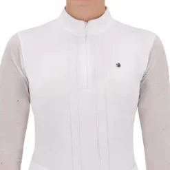 Polo de concours manches longues Senah - Tissu extensible Femme La Cavalière En Concours|La Femme En Concours