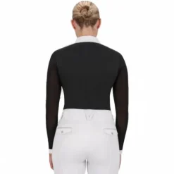 Polo de concours manches longues Senah - Tissu extensible Femme La Cavalière En Concours|La Femme En Concours