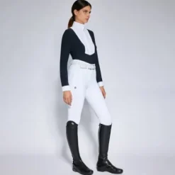 New Polo de concours manches longues Hunter - Femme La Cavalière En Concours|La Femme En Concours