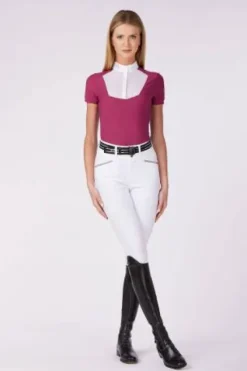 Sale Polo de concours manches courtes Skye - Femme La Cavalière En Concours|La Femme En Concours