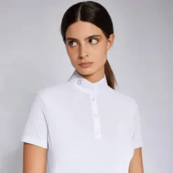 New Polo de concours Perforated Jersey Button - Femme La Cavalière En Concours|La Femme En Concours