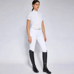 New Polo de concours Perforated Jersey Button - Femme La Cavalière En Concours|La Femme En Concours