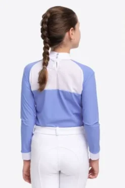 Sale Polo de concours équestre BABY BLUE MESH KIDS - - Manches longues Enfant Les Jeunes En Concours|Les Enfants En Concours