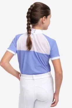 Best Polo de concours équestre BABY BLUE MESH KIDS - - Manches courtes Enfant Les Jeunes En Concours|Les Enfants En Concours