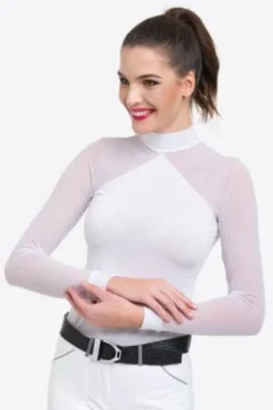 Online Polo de concours équestre MARIELLE - - Manches longues Femme La Cavalière En Concours|La Femme En Concours