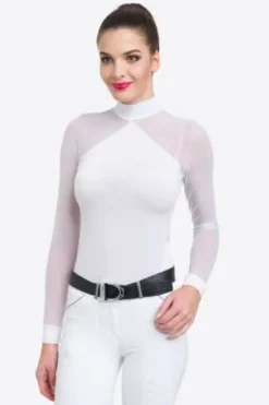 Online Polo de concours équestre MARIELLE - - Manches longues Femme La Cavalière En Concours|La Femme En Concours