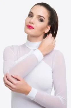 Online Polo de concours équestre MARIELLE - - Manches longues Femme La Cavalière En Concours|La Femme En Concours