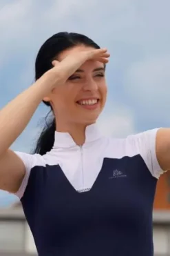 Hot Polo de concours équestre POP - - Manches longues Femme La Cavalière En Concours|La Femme En Concours