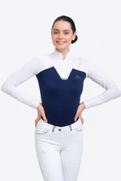 Hot Polo de concours équestre POP - - Manches longues Femme La Cavalière En Concours|La Femme En Concours